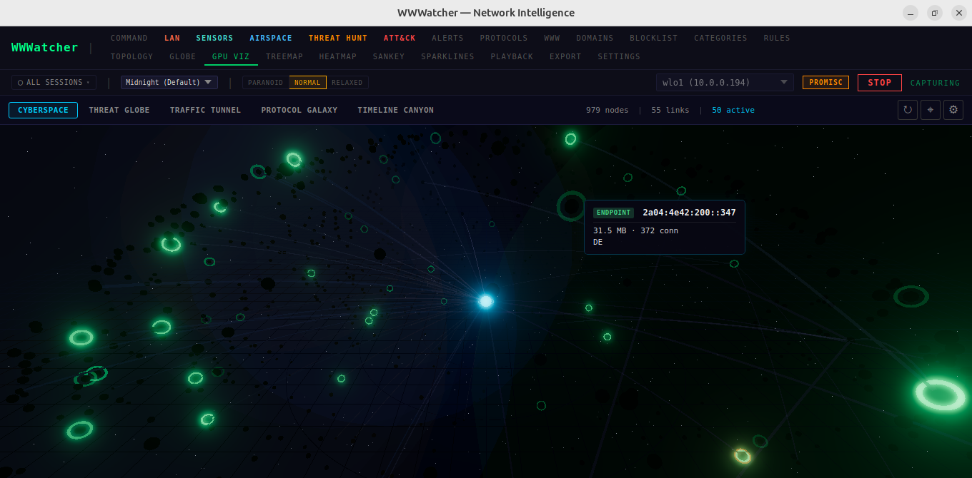 GPU VIZ Cyberspace scene