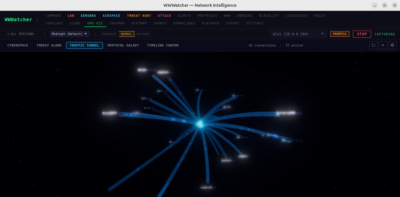 GPU VIZ Traffic Tunnel scene